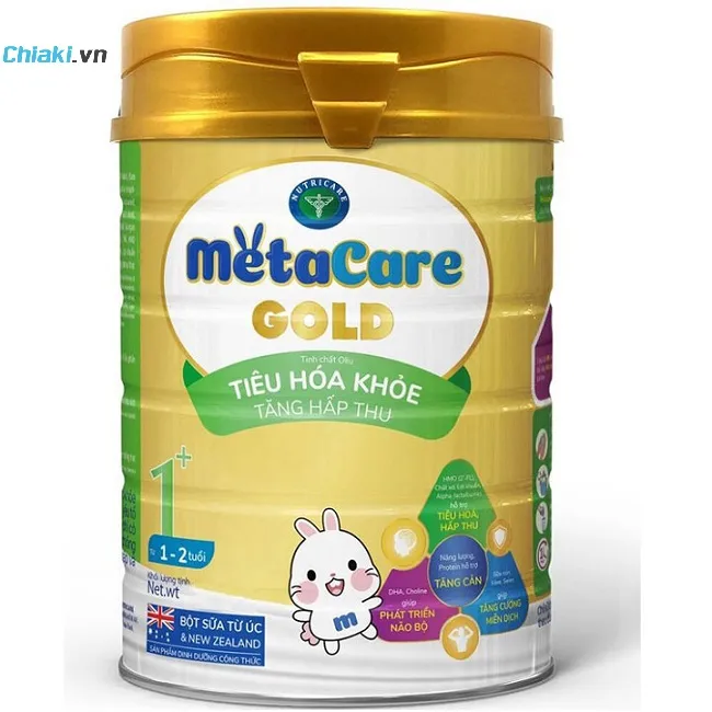 Sữa Nutricare MetaCare Gold c&oacute; 1-0-2 gi&uacute;p b&eacute; ph&aacute;t triển to&agrave;n diện