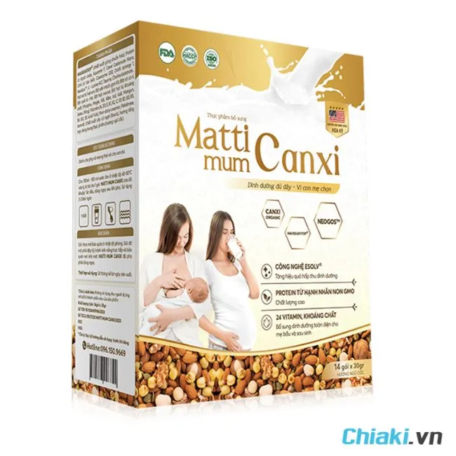 Sữa d&agrave;nh cho mẹ sau sinh cho con b&uacute; Matti Mum Canxi&nbsp;