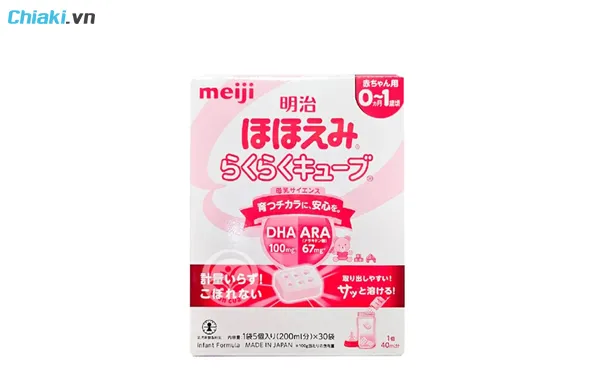 Sữa Meiji Hohoemi Raku Raku Cube