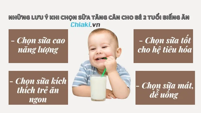 Ti&ecirc;u ch&iacute; chọn sữa cho b&eacute; 2 tuổi tăng c&acirc;n tốt