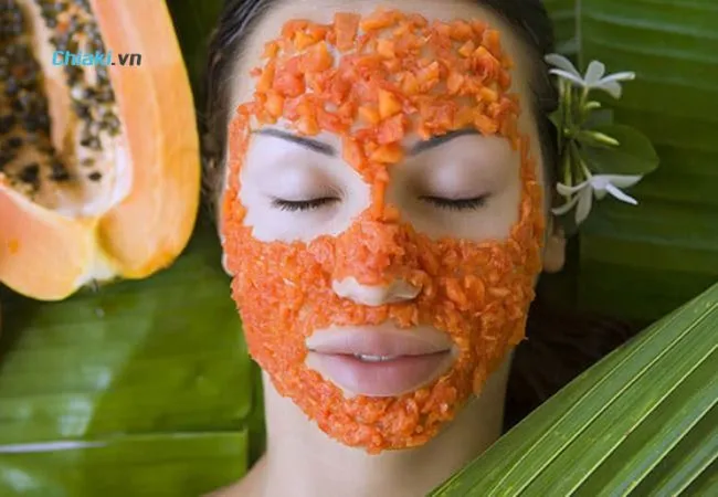 C&aacute;ch l&agrave;m trắng da mặt tại nh&agrave; bằng đu đủ