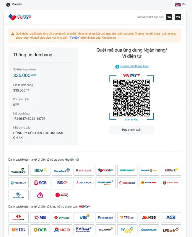 Qu&eacute;t m&atilde; VNPAY-QR