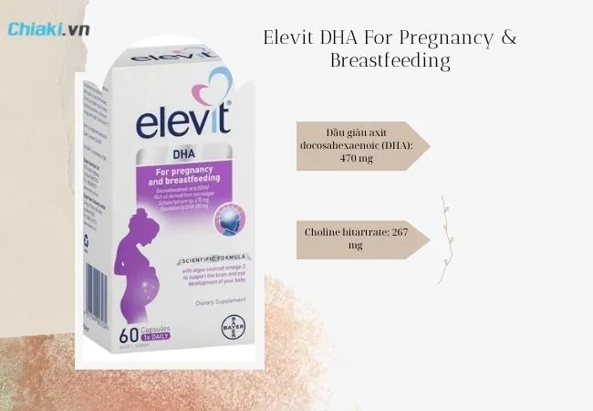 Vi&ecirc;n uống Elevit DHA For Pregnancy & Breastfeeding cho b&agrave; bầu