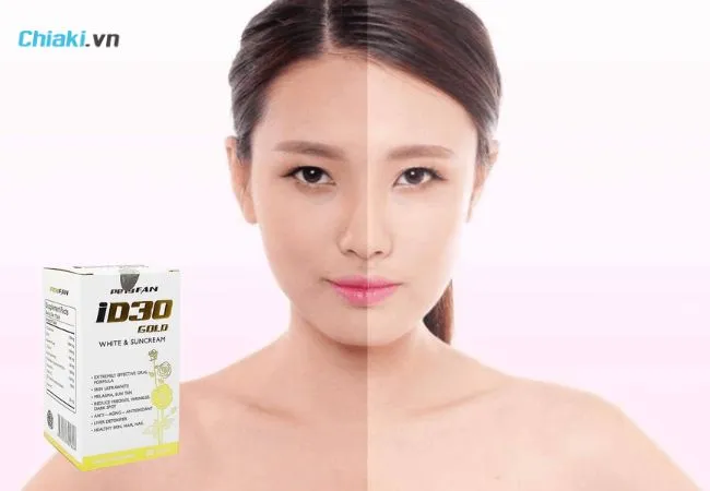 Vi&ecirc;n uống chống nắng trắng da ID30 Gold White & Suncream
