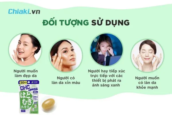 Đối tượng th&iacute;ch hợp sử dụng vi&ecirc;n trắng da DHC