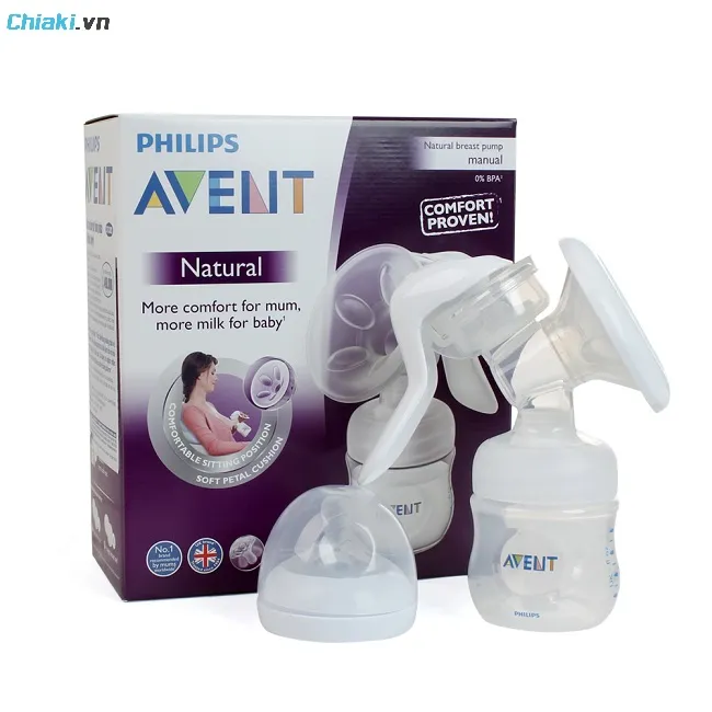 M&aacute;y h&uacute;t sữa bằng tay Philips Avent ph&ugrave; hợp với b&igrave;nh sữa Philips Avent Natural