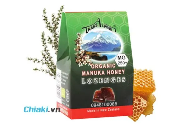 Kẹo ngậm ho TranzAlpineHoney Organic Manuka Honey Lozenges