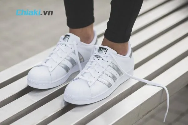 Adidas Originals Superstar White Silver Metallic