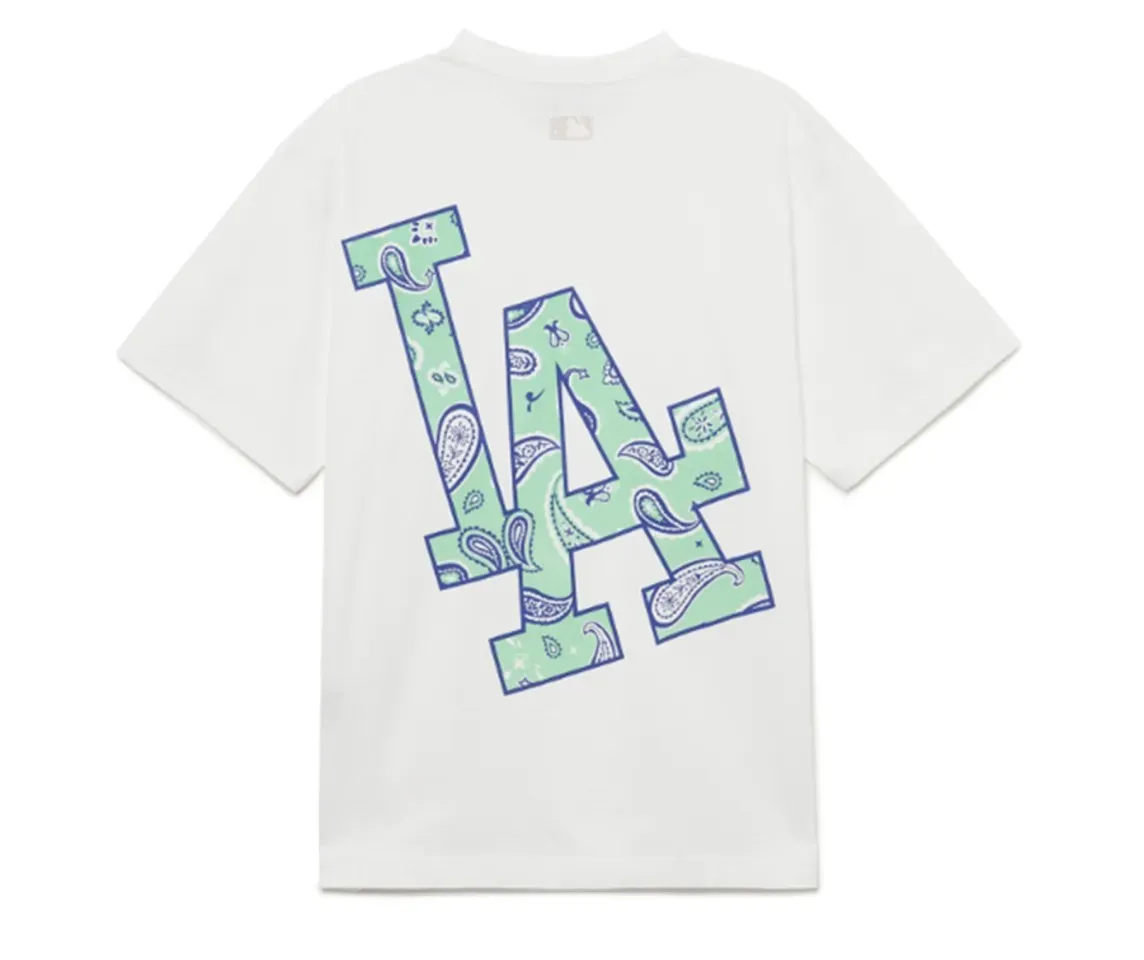 &Aacute;o thun MLB Paisley Clipped Logo LA Dodgers