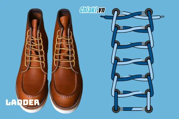 Buộc d&acirc;y gi&agrave;y kiểu Ladder
