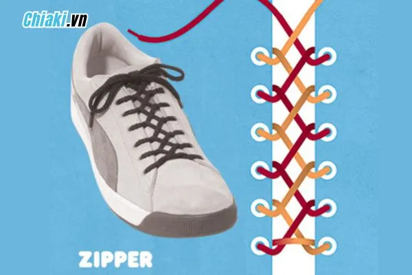 Buộc d&acirc;y gi&agrave;y kiểu Zipper