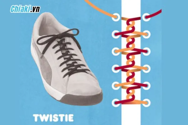 Buộc d&acirc;y gi&agrave;y kiểu Twistie (Xoắn)