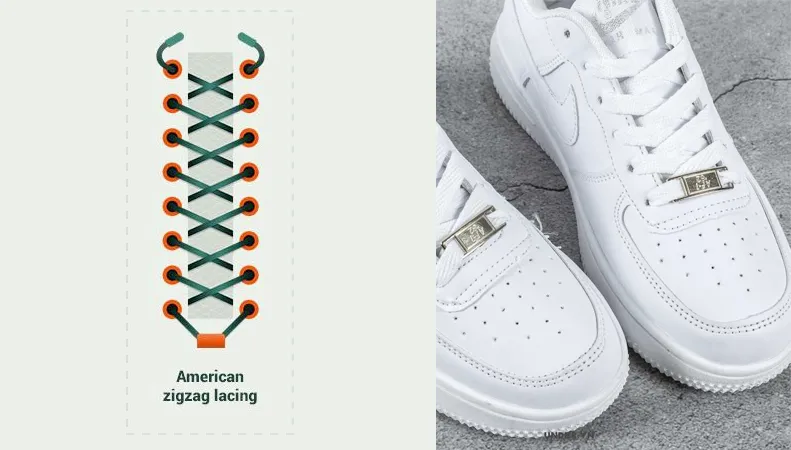 C&aacute;ch buộc d&acirc;y gi&agrave;y MLB kiểu Zigzag