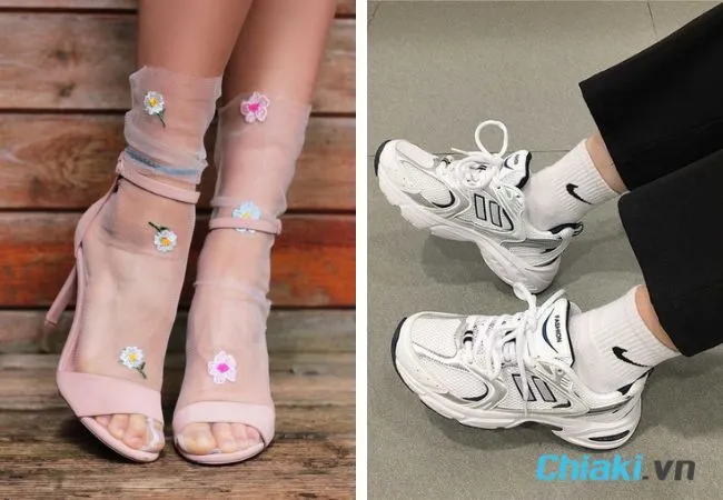 c&aacute;ch phối gi&agrave;y với tất cho nữ c&ugrave;ng phong c&aacute;ch