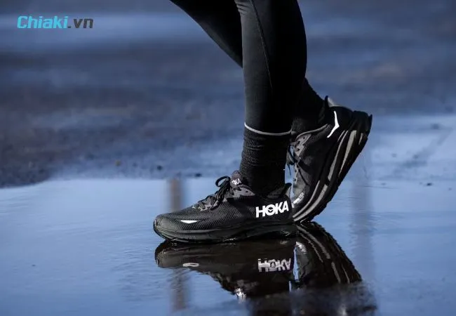 Gi&agrave;y chạy bộ nữ Hoka Clifton 9 1127896 Black