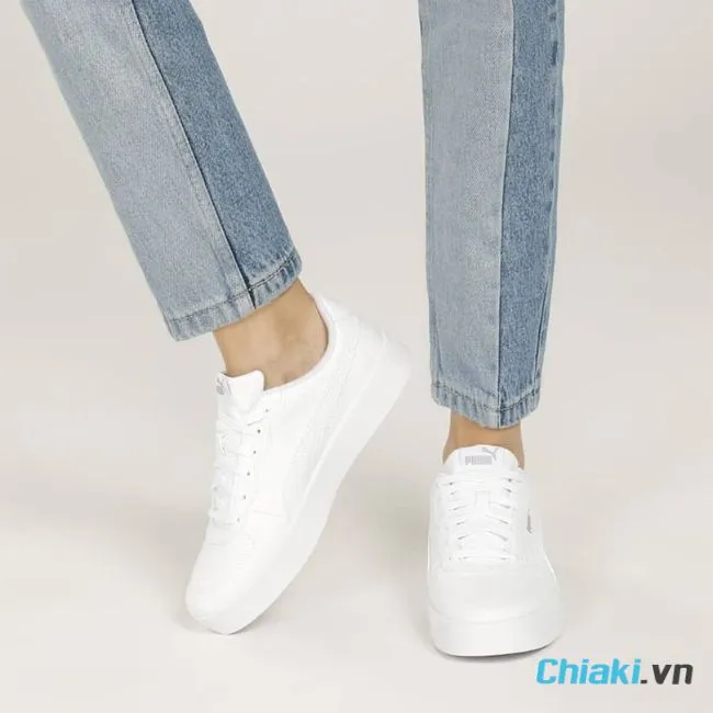 Gi&agrave;y cho học sinh Puma Skye Clean All White