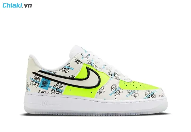 Review gi&agrave;y Nike Air Force 1 Wolrdwide Katakana