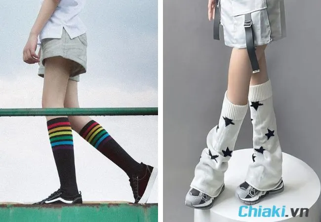 phối gi&agrave;y thể thao với tất cho nữ