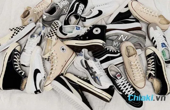 Size gi&agrave;y Vans so với Nike, Adidas v&agrave; Converse