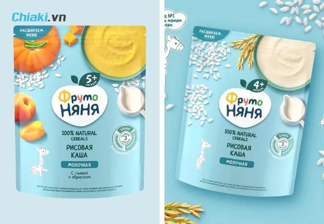 Bột ăn dặm cho b&eacute; 5 th&aacute;ng tuổi FrutoNanny