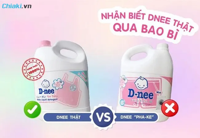 C&aacute;ch ph&acirc;n biệt nước giặt Dnee thật giả