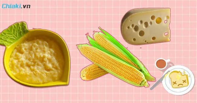 Ch&aacute;o bắp ph&ocirc; mai bổ sung th&ecirc;m th&agrave;nh phần canxi