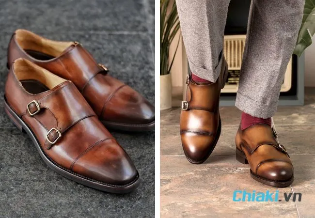 Gi&agrave;y lười nam Monk Strap