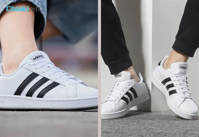 Gi&agrave;y thể thao nữ trắng Adidas Grand Court F36483/F36392