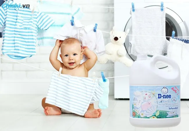 Hướng dẫn sử dụng nước giặt quần &aacute;o Dnee bằng m&aacute;y