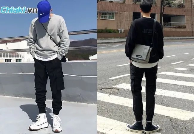 Kết hợp Converse với quần jogger