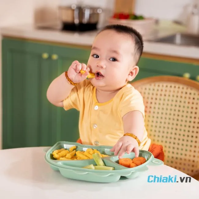Khay ăn dặm ph&acirc;n chia khẩu phần hợp l&yacute;