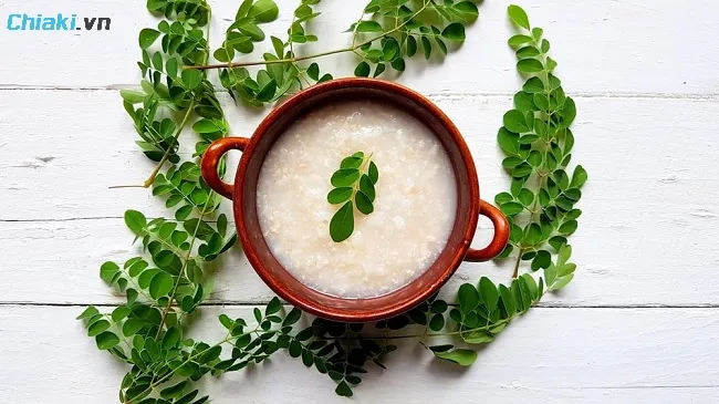 Ch&aacute;o thịt heo rau ch&ugrave;m ng&acirc;y gi&agrave;u canxi