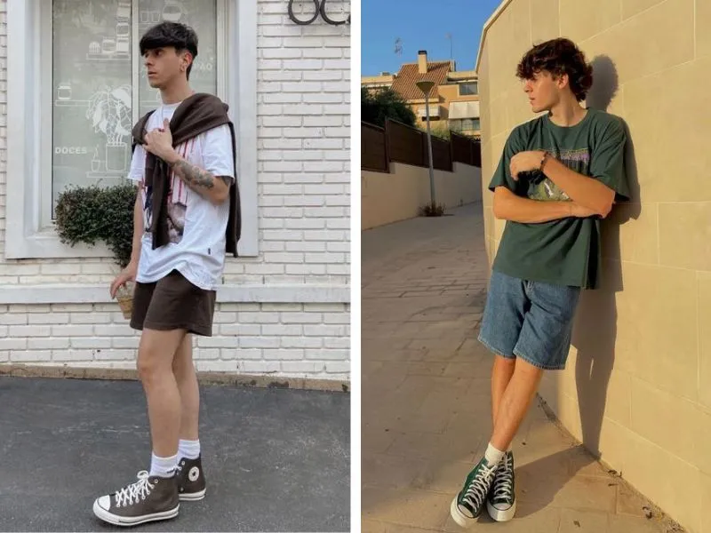 Quần short v&agrave; Converse