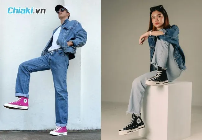 Set b&ograve; phối c&ugrave;ng gi&agrave;y Converse