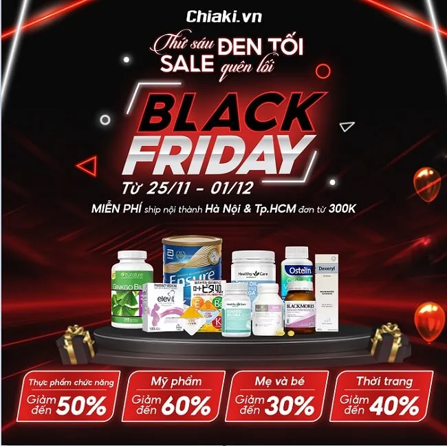 Thứ S&aacute;u đen tối Chiaki Sale Black Friday qu&ecirc;n lối