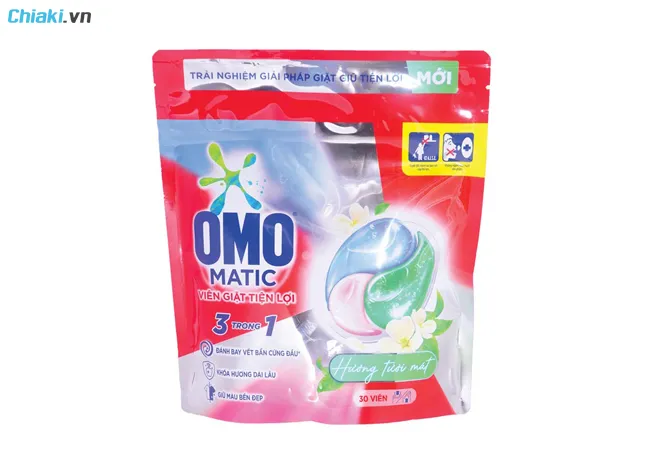 Vi&ecirc;n giặt quần &aacute;o Omo thơm l&acirc;u