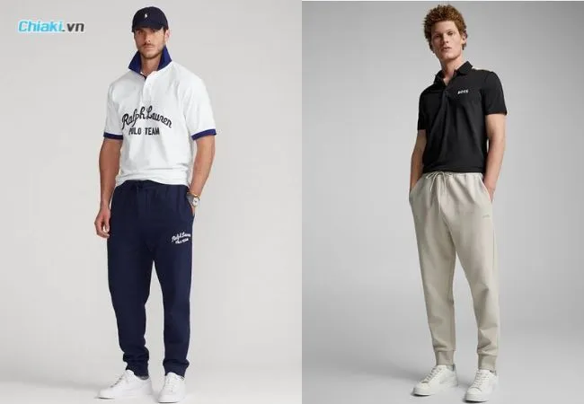 &Aacute;o Polo nam mix match c&ugrave;ng quần Jogger thoải m&aacute;i