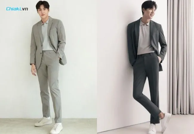 &Aacute;o Polo nam phối suit lịch l&atilde;m