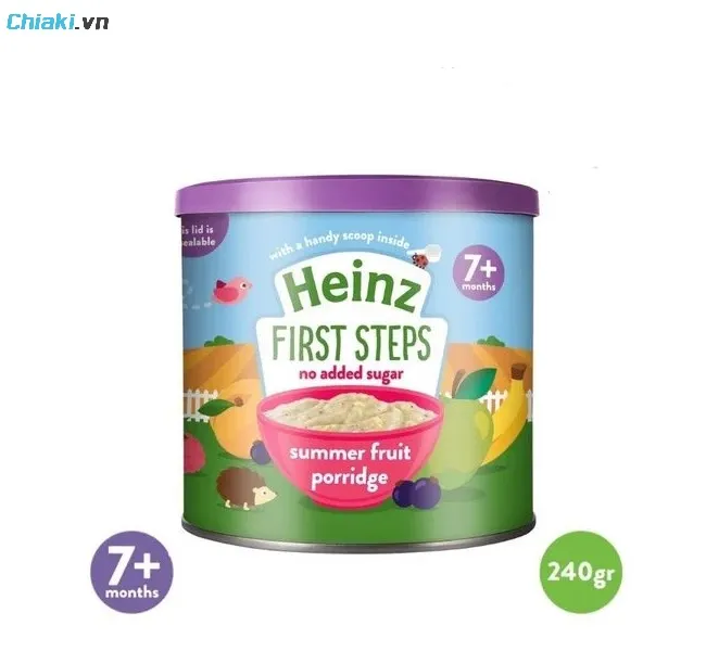 Bột ăn dặm Heinz vị tr&aacute;i c&acirc;y ngọt dịu, dễ ăn
