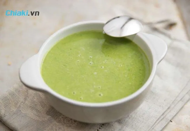 Ch&aacute;o rau cải v&agrave; đậu hũ