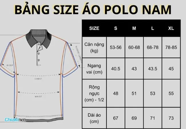 Chọn k&iacute;ch cỡ &aacute;o Polo ph&ugrave; hợp
