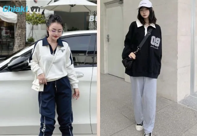 &Aacute;o polo với quần thể thao