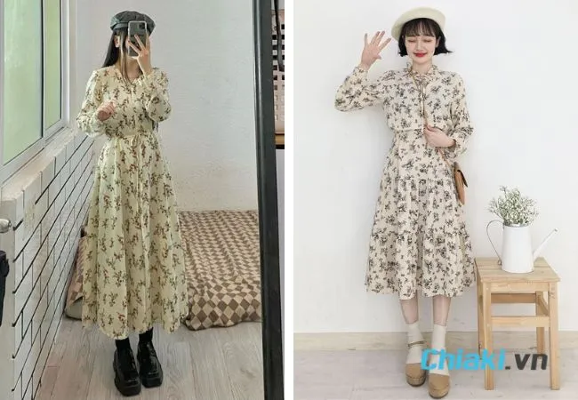 Mix mũ nồi với v&aacute;y maxi