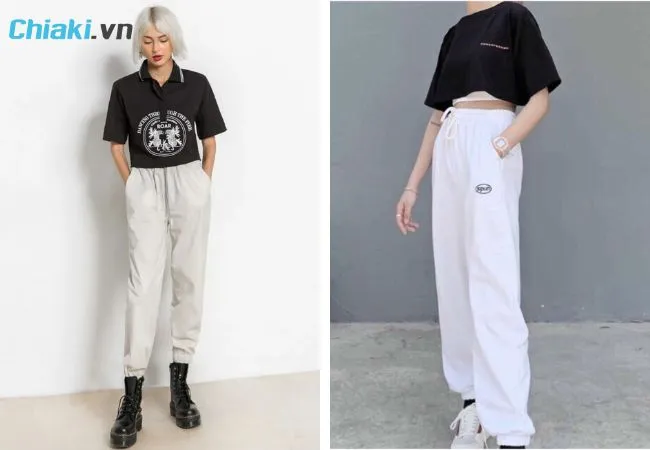 Phối &aacute;o polo coptop với quần jogger