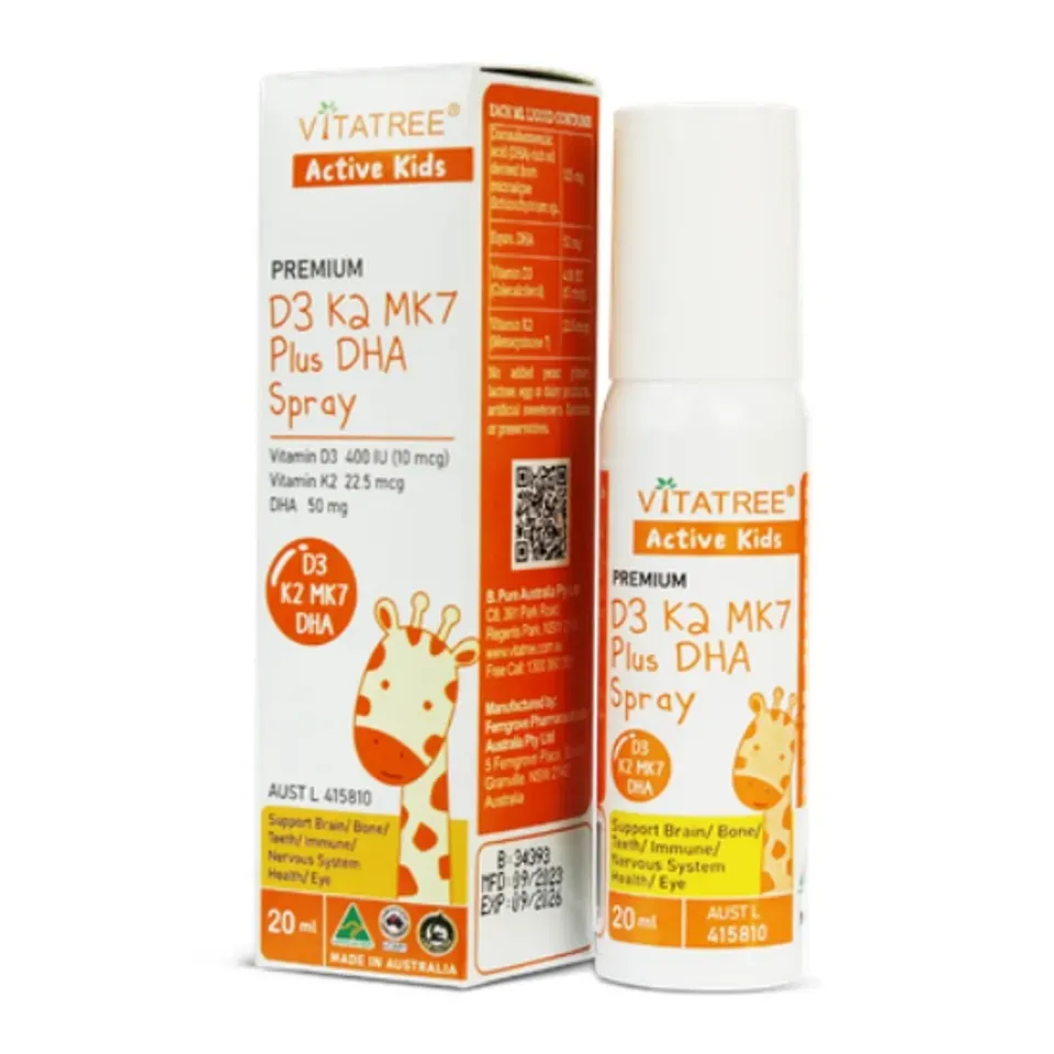 Vitatree Active Kids D3 K2 MK7 Plus DHA