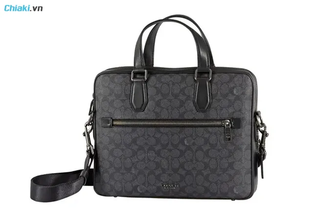 T&uacute;i x&aacute;ch nam c&ocirc;ng sở Coach Men's Kennedy Brief In Signature Canvas