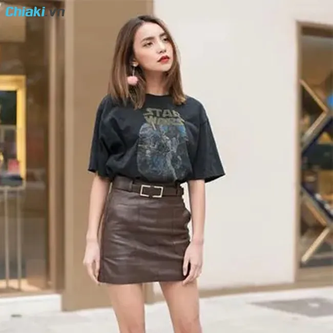 Mix &aacute;o ph&ocirc;ng với ch&acirc;n v&aacute;y da