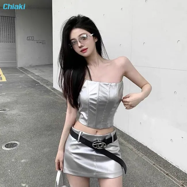 Mix ch&acirc;n v&aacute;y da với &aacute;o ống