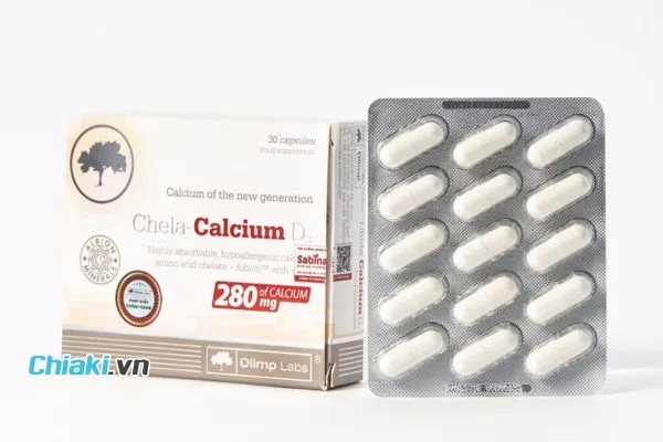 Thuốc canxi cho b&agrave; bầu 3 th&aacute;ng giữa Canxi Chela-Calcium D3