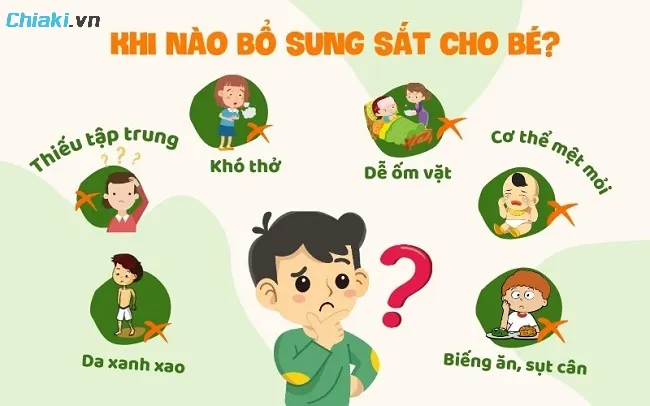 Dấu hiệu trẻ sơ sinh thiếu sắt điển h&igrave;nh như da xanh xao, biếng ăn, mệt mỏi
